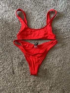 Triangl Red Bikini Set